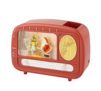 Magie di Natale Radio navideña con agua con LED luminosos, decoración navideña de 15,5 cm de altura (Papá Noel)