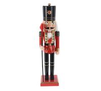 Magie di Natale Soldados de Navidad cascanueces de madera para decoración navideña de interior (2, 38 cm)