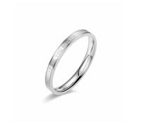 MAGIIE Anillo de mujer de plata,2mm Anillos de boda baratos,Anillo Niña Grabado Buen Regalo para su Amor (Plata, 22)