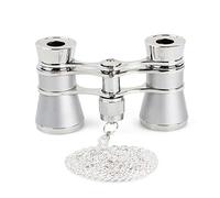 MaGiLL 3X25 Clásicos Gafas de Ópera Plegables Binoculares Cuerpo de Metal con Cadena Lente Óptica Teatro Telescopio Diseño Retro Mujeres Regalos Telescopio (d A)