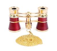 MaGiLL Binoculares de ópera Plegables clásicos 3X25, Cuerpo de Metal con Cadena, Lente óptica, telescopio de Teatro, diseño Retro, Regalos para Mujeres (b A)