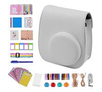 MAGILL Bolsa para cámara portátil de piel sintética con correa de hombro para Fujifilm Fit para Fuji Mini 11, Conjunto Blanco, Talla única