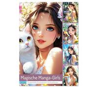 Magische Manga-Girls. Zauberhafte Illustrationen mit Krafttieren (Wandkalender 2026 DIN A3 hoch), CALVENDO Monatskalender: Bunte Fantasy-Bilder von Manga-Mädchen in Harmonie mit Tieren