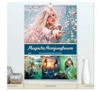 Magische Meerjungfrauen - Unterwasserträume in Farbe (hochwertiger Premium Wandkalender 2026 DIN A2 hoch), Kunstdruck in Hochglanz: Ein fantastischer ... Unterwasserszenen voller Eleganz und Farbe