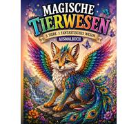 Magische Tierwesen Ausmalbuch: Fantasievolle Tiere zum Ausmalen - im Dschungel, Ozean, Wüste und mehr (Kindermalbücher)
