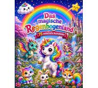 Magisches Regenbogenland: 75 niedliche Fantasy-Ausmalbilder für Kinder von 3 bis 10 Jahren - Einhörner, Drachen, Feen, Häschen, Katzen und mehr