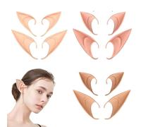 MagiSel 6 Pares Orejas de Elfo, Orejas Hada con 2 Tamaños claro, natural y oscuro, Orejas Duende de Látex Suave Anime Props, Accesorios Alas Hada para Vestir Elfos Cosplay Halloween Carnaval Fiesta