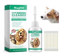 MagiSel Limpiador de Oídos para Perros y Gatos, Cuidado De Los Oídos para Perros, 100ml Limpiador Orejas Perros, Elimina Residuos, Cera y Mal Olor, Apto para Todas Las Razas de Gatos y Perros