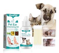 MagiSel Limpiador Oidos Perros, Gotas para ácaros del Oído, Gotas para Los Oídos Perros, Gotas para los Oídos de Mascotas, Cuidado Suave para Los ácaros del Oído, Limpiador Ótico en Gotas, 30 ml
