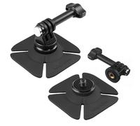 MagitcSee Paquete de 2 soportes adhesivos para cámara de casco para GoPro Hero 13/Max, Insta360 X5/X4/X3/X2 y DJI Osmo Action Sports Cameras, kit de accesorios adhesivos base de soporte para