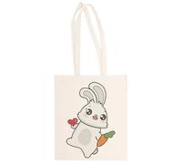 MAGITONE A Este Conejito Le Encantan Las Zanahorias Y A Ti También Totebag Unisex Saco Compras Beige Reutilizable Unisex Totebag Beige Shopping Sack Reusable