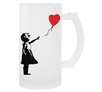 MAGITONE Banksy Inspirado Arte Taza De Bebida Con Mango De Taza De Cerveza De Vidrio Glass Beer Cup Handled Beverage Mug