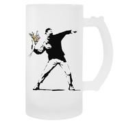 MAGITONE Banksy Inspirado Sin Límites Taza De Bebida Con Mango De Taza De Cerveza De Vidrio Glass Beer Cup Handled Beverage Mug
