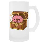 MAGITONE Caja De Donas Chibi Que Se Abre Como Un Tesoro Taza De Bebida Con Mango De Taza De Cerveza De Vidrio Glass Beer Cup Handled Beverage Mug