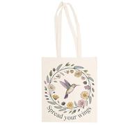 MAGITONE Colibrí Extiende Tus Alas Totebag Unisex Saco Compras Beige Reutilizable Unisex Totebag Beige Shopping Sack Reusable