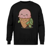MAGITONE Escondido Dentro De Un Cono como Una Tortuga Jersey Negro Unisex Sin Género Cuello Redondo Unisex Black Jumper Genderless Crewneck