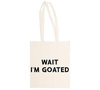 MAGITONE Espera Soy Una Cabra Totebag Unisex Saco Compras Beige Reutilizable Unisex Totebag Beige Shopping Sack Reusable