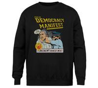 MAGITONE Este Es El Manifiesto De La Democracia Jersey Negro Unisex Sin Género Cuello Redondo Unisex Black Jumper Genderless Crewneck