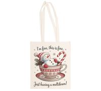 MAGITONE Esto Está Bien Solo Estoy Teniendo Una Crisis Totebag Unisex Saco Compras Beige Reutilizable Unisex Totebag Beige Shopping Sack Reusable
