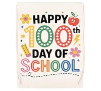 MAGITONE Felices 100 Días De Clases Bolsa De Deporte Unisex Saco De Deporte Beige Unisex Sport Bag Beige Gym Sack