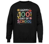 MAGITONE Felices 100 Días De Clases Jersey Negro Unisex Sin Género Cuello Redondo Unisex Black Jumper Genderless Crewneck