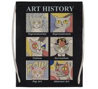 MAGITONE Historia Del Arte Bolsa De Deporte Unisex Bolsa De Gimnasio Negra Unisex Sport Bag Black Gym Sack