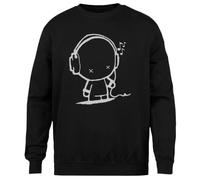 MAGITONE Hombre De La Música Jersey Negro Unisex Sin Género Cuello Redondo Unisex Black Jumper Genderless Crewneck