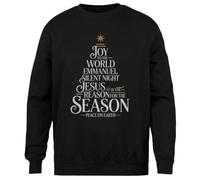 MAGITONE Jesús Es La Razón Jersey Negro Unisex Sin Género Cuello Redondo Unisex Black Jumper Genderless Crewneck