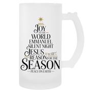 MAGITONE Jesús Es La Razón Taza De Bebida Con Mango De Taza De Cerveza De Vidrio Glass Beer Cup Handled Beverage Mug