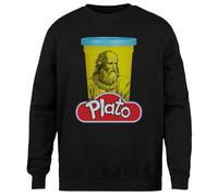 MAGITONE Juego De Palabras De Filosofía De Platón Play Doh Jersey Negro Unisex Sin Género Cuello Redondo Unisex Black Jumper Genderless Crewneck