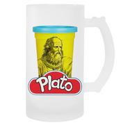 MAGITONE Juego De Palabras De Filosofía De Platón Play Doh Taza De Bebida Con Mango De Taza De Cerveza De Vidrio Glass Beer Cup Handled Beverage Mug