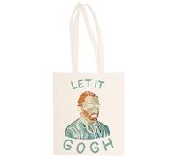 Magitone Let It Gogh Totebag Unisex Saco Compras Beige Reutilizable