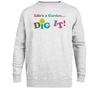 MAGITONE Lifes A Garden Dig It Jersey Negro Unisex Cuello Redondo Sin Género Unisex Black Jumper Genderless Crewneck