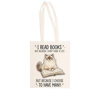 MAGITONE Lindo Gato Ragamuffin Animal Introvertido Totebag Unisex Saco Compras Beige Reutilizable Unisex Totebag Beige Shopping Sack Reusable