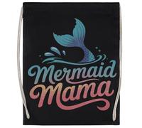 MAGITONE Mamá Sirena Bolsa De Deporte Unisex Bolsa De Gimnasio Negra Unisex Sport Bag Black Gym Sack