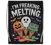 MAGITONE Me Estoy Derritiendo En Halloween Bolsa De Deporte Unisex Bolsa De Gimnasio Negra Unisex Sport Bag Black Gym Sack
