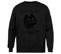 MAGITONE Me FUI De Mi Cama por Esto Jersey Negro Unisex Sin Género Cuello Redondo Unisex Black Jumper Genderless Crewneck