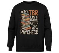 MAGITONE Mi Lista De Tbr Crece Más Rápido Jersey Negro Unisex Sin Género Cuello Redondo Unisex Black Jumper Genderless Crewneck