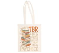 MAGITONE Mi Lista De Tbr Crece Más Rápido Totebag Unisex Saco Compras Beige Reutilizable Unisex Totebag Beige Shopping Sack Reusable