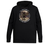 MAGITONE No Es Pesado Es Mi Hermano Sudadera con Capucha Negra Unisex Sin Género Unisex Black Hoodie Men Women