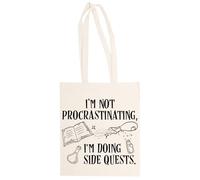 MAGITONE No Estoy Procrastinando Totebag Unisex Saco Compras Beige Reutilizable Unisex Totebag Beige Shopping Sack Reusable