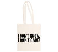 MAGITONE No Lo Sé No Me Importa Totebag Unisex Saco Compras Beige Reutilizable Unisex Totebag Beige Shopping Sack Reusable