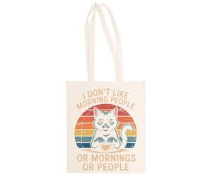 MAGITONE No Me Gusta La Gente Madrugadora Totebag Unisex Saco Compras Beige Reutilizable Unisex Totebag Beige Shopping Sack Reusable