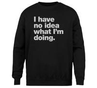 MAGITONE No Tengo Idea De Lo Que Estoy Haciendo Jersey Negro Unisex Sin Género Cuello Redondo Unisex Black Jumper Genderless Crewneck