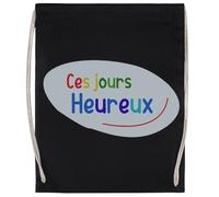 MAGITONE Nuestros Días Felices Bolsa De Deporte Unisex Bolsa De Gimnasio Negra Unisex Sport Bag Black Gym Sack
