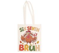 MAGITONE Pavo Seis Siete Totebag Unisex Saco Compras Beige Reutilizable Unisex Totebag Beige Shopping Sack Reusable