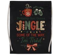 MAGITONE Probablemente Sólo Voy A Tintinear Bolsa De Deporte Unisex Bolsa De Gimnasio Negra Unisex Sport Bag Black Gym Sack