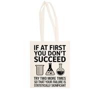 MAGITONE Si Al Principio No Tienes Éxito Totebag Unisex Saco Compras Beige Reutilizable Unisex Totebag Beige Shopping Sack Reusable
