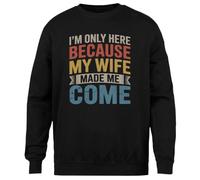 MAGITONE Sólo Estoy Aquí Porque Jersey Negro Unisex Sin Género Cuello Redondo Unisex Black Jumper Genderless Crewneck