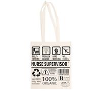 MAGITONE Supervisor De Enfermería Totebag Unisex Saco Compras Beige Reutilizable Unisex Totebag Beige Shopping Sack Reusable